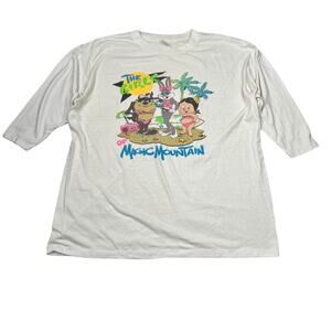 Looney Tunes VTG 90s T-Shirt The Girls Magic Mountain Taz Bugs Long Sleeve OS XL